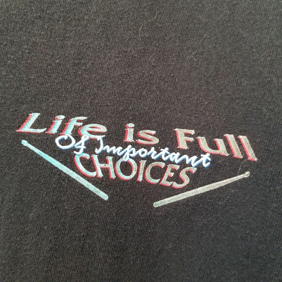 Life is full of important choices Delta pro weight T-Shirt size XL Y2K - Picture 2 of 12